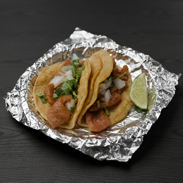 Taco de Chicharron/Pork Rinds.